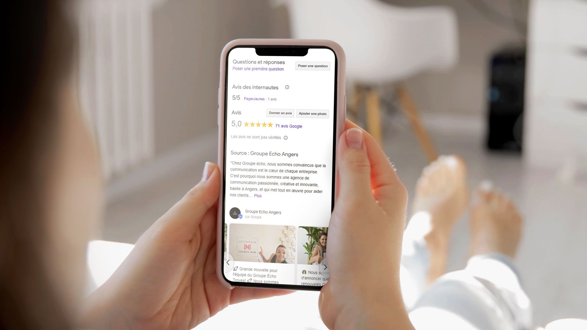Fiche Google Business Profile du Groupe Echo